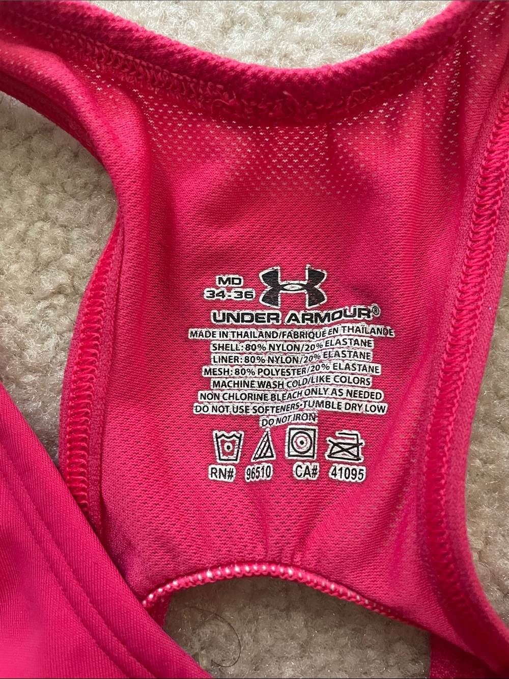 Under Armour Hot Pink Racerback Sports Bra - Picture 2 of 3